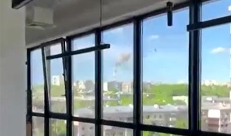 Ruska raketa je priletela v televizijski stolp #video