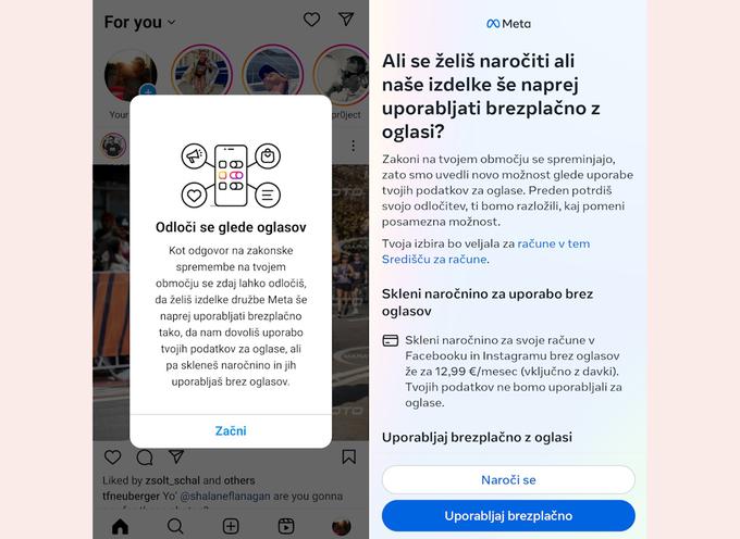 Facebook, Instagram | Foto: Peter Pahor / Posnetek zaslona